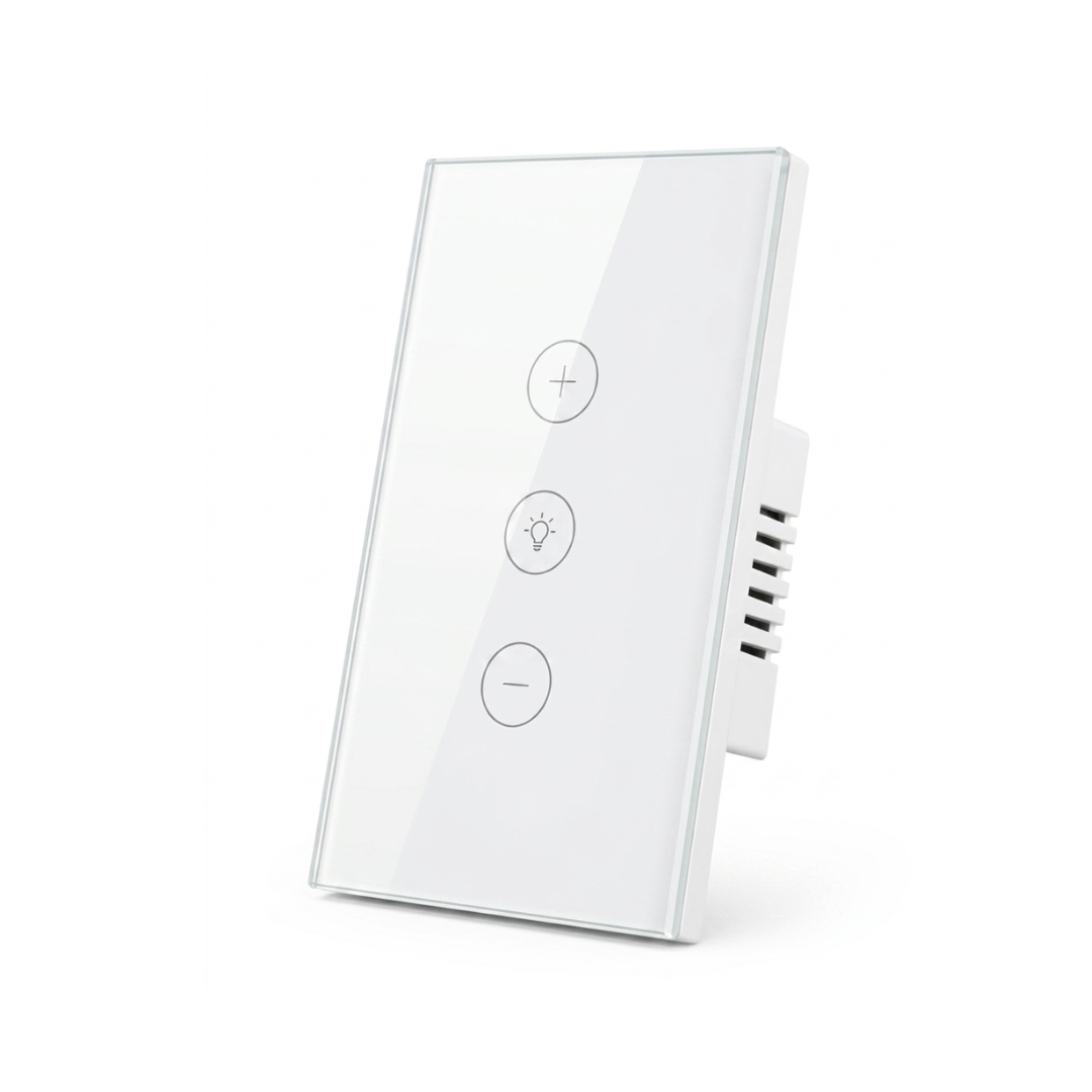 Interruptor Regulador Táctil Inteligente 1 Botón  Wi-Fi (Dimmer) Color Blanco