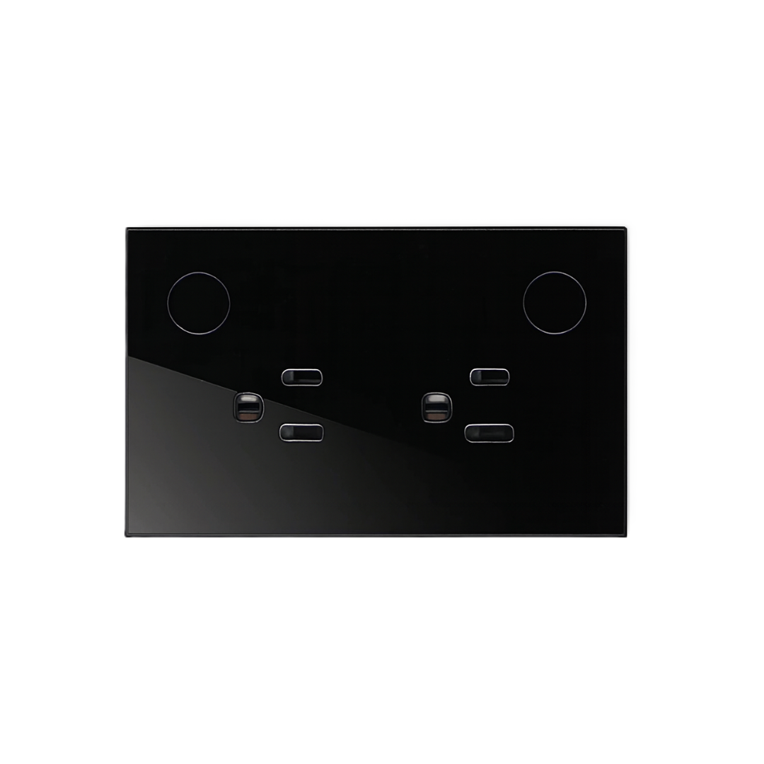 Tomacorriente Sencillo Inteligente Color Negro