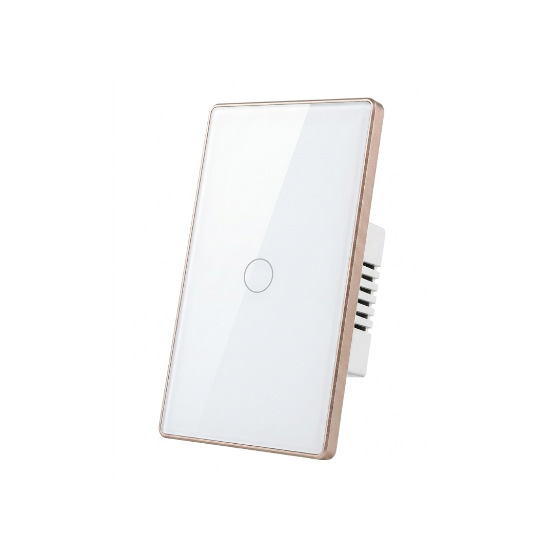 Interruptor Táctil Inteligente 1 Botón Zigbee 3.0 con Marco Metálico Color Blanco