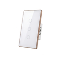 Interruptor Táctil Inteligente 3 Botones Zigbee 3.0 con Marco Metálico Color Blanco