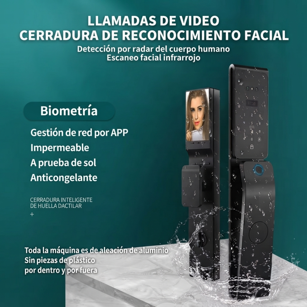 Cerradura Inteligente IGNIS Wi-Fi de Alta Gama para Exteriores e Interiores