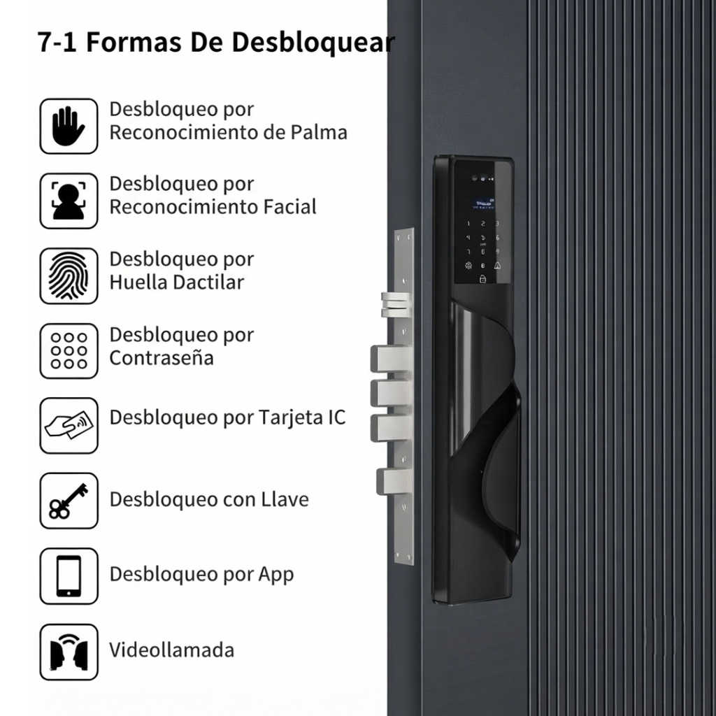 Cerradura Inteligente AURA Wi-Fi de Alta Gama para Exteriores e Interiores