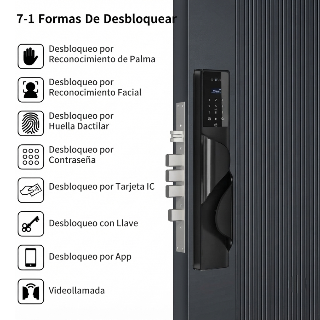 Cerradura Inteligente AURA Wi-Fi de Alta Gama para Exteriores e Interiores