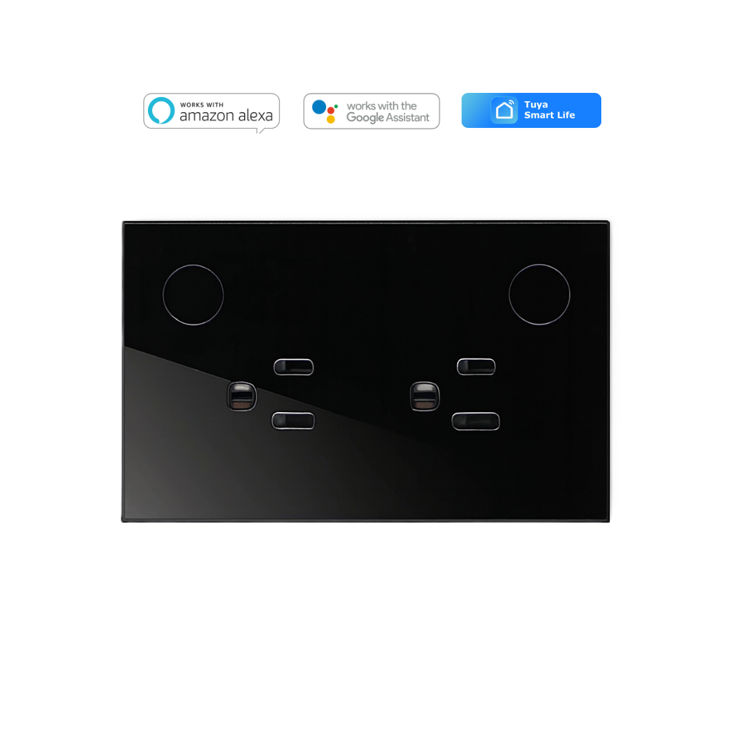 Tomacorriente Sencillo Inteligente Color Negro