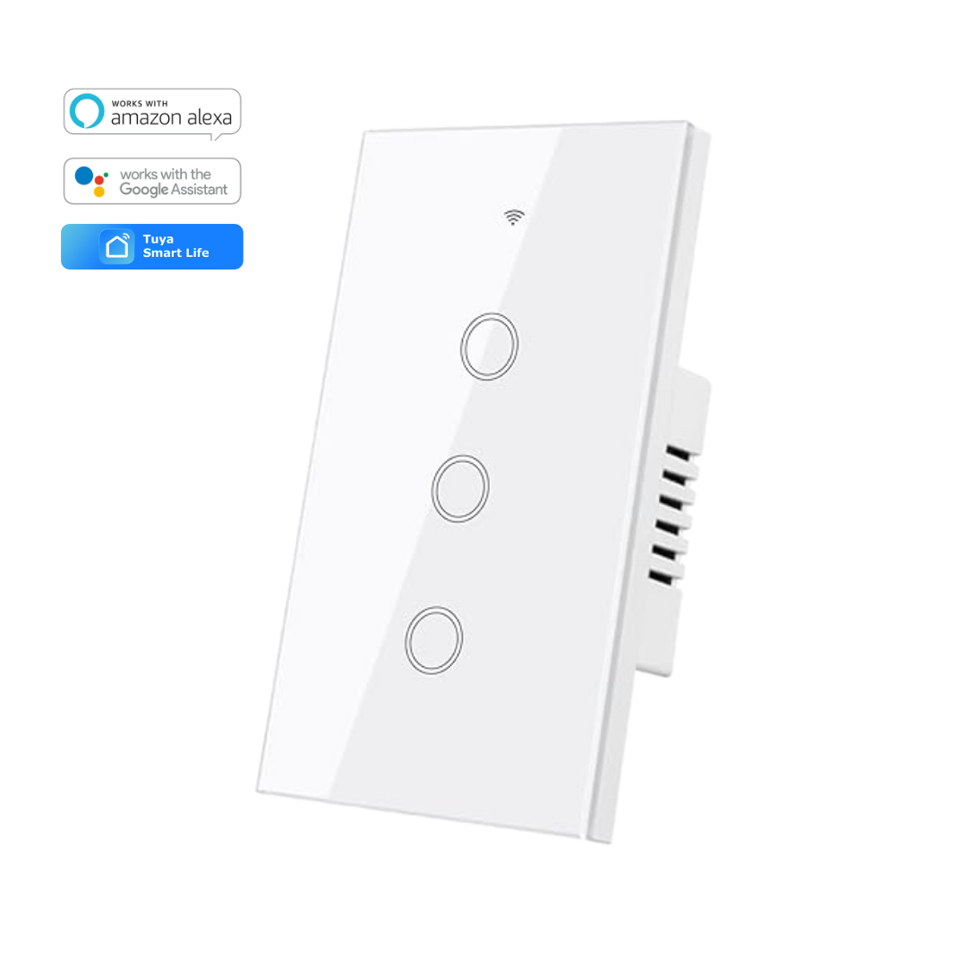 Interruptor inteligente 3 Botones Color Blanco