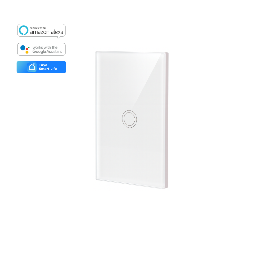 Interruptor inteligente 1 Botón Color Blanco RF433 | Ideal para sistemas 3way