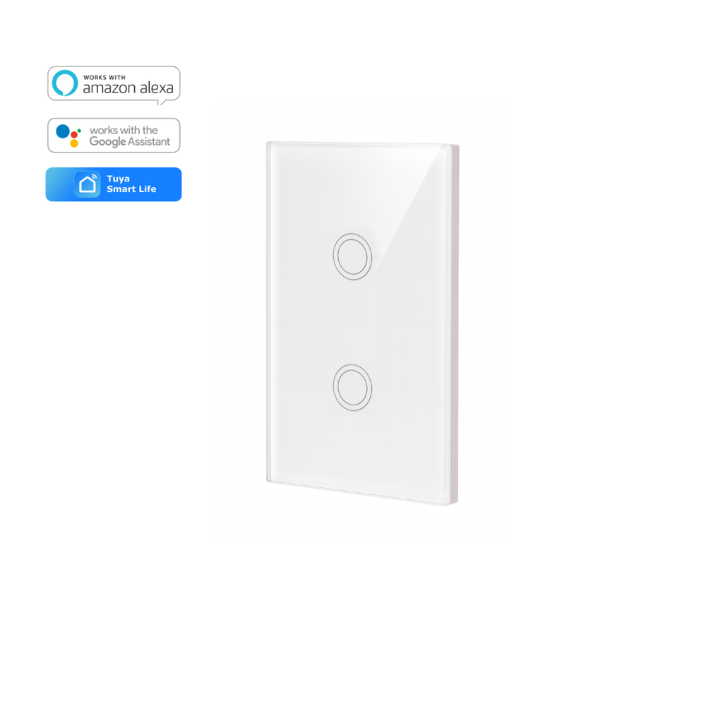 Interruptor inteligente 2 Botones Color Blanco RF433 | Ideal para sistemas 3way