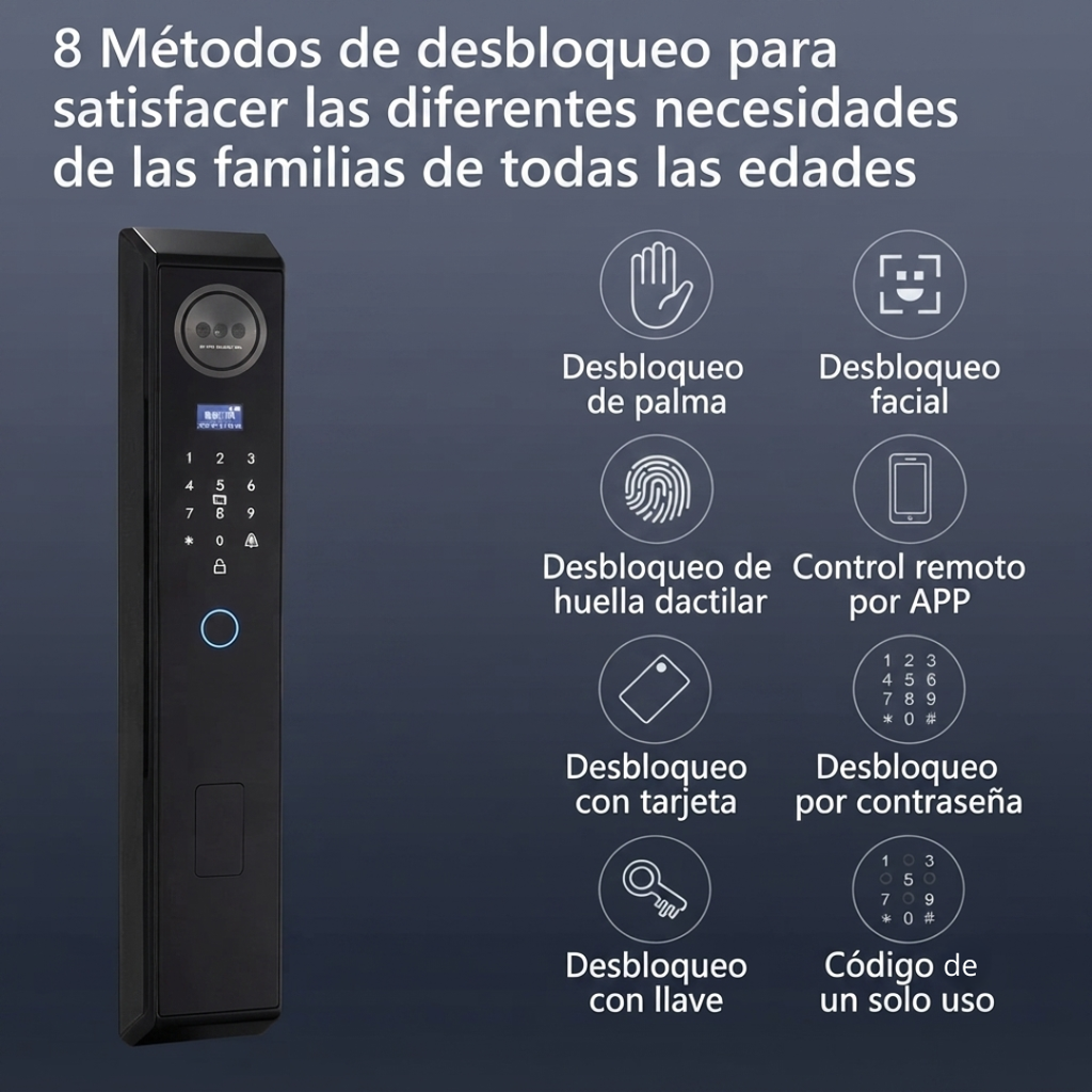 Cerradura Inteligente PRISMA Wi-Fi de Alta Gama Para Exteriores e Interiores