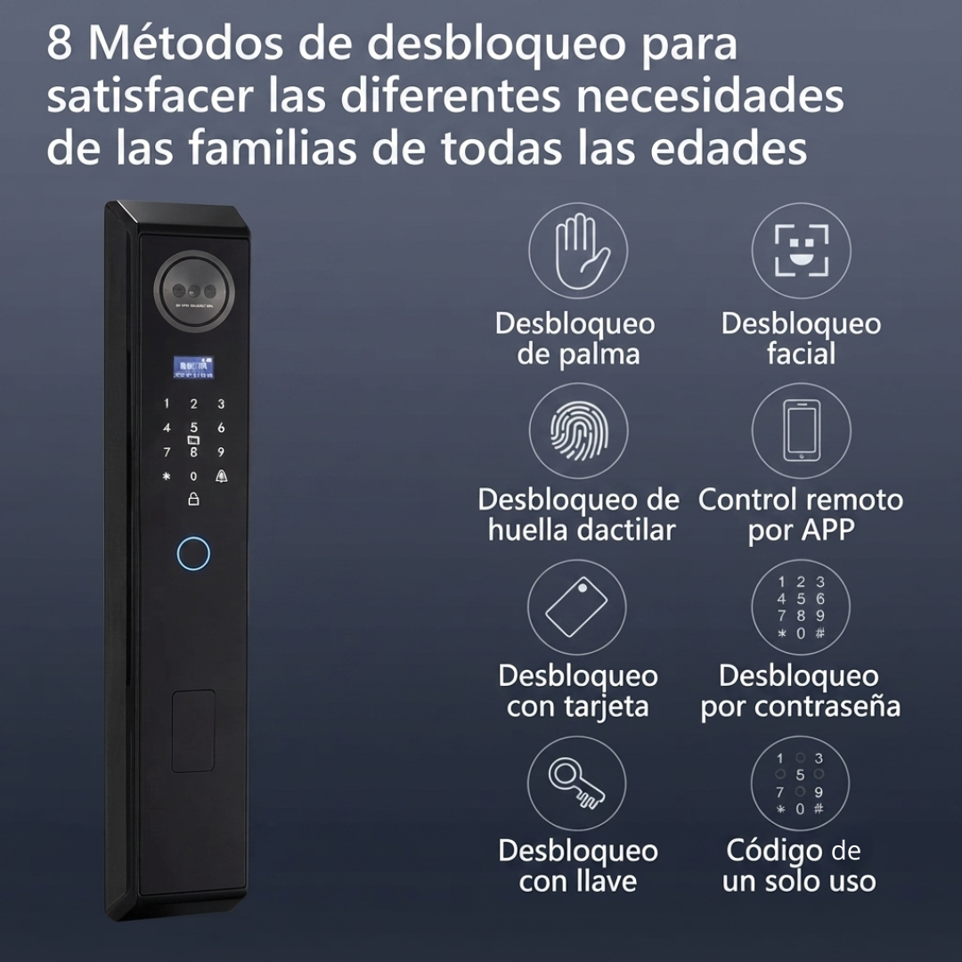 Cerradura Inteligente PRISMA Wi-Fi de Alta Gama Para Exteriores e Interiores
