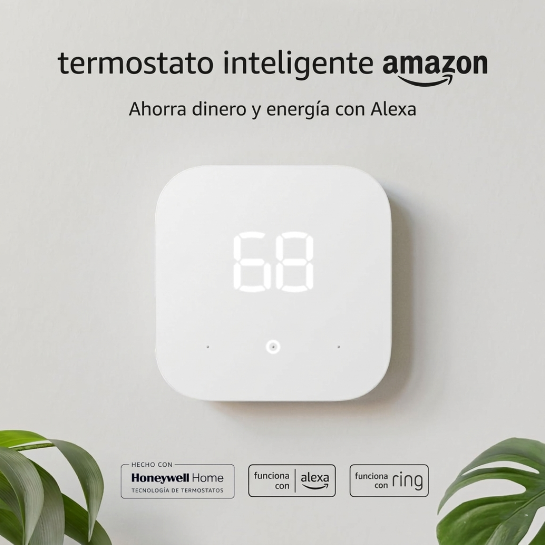 Termostato Inteligente Amazon - Certificado Energy Star - Blanco