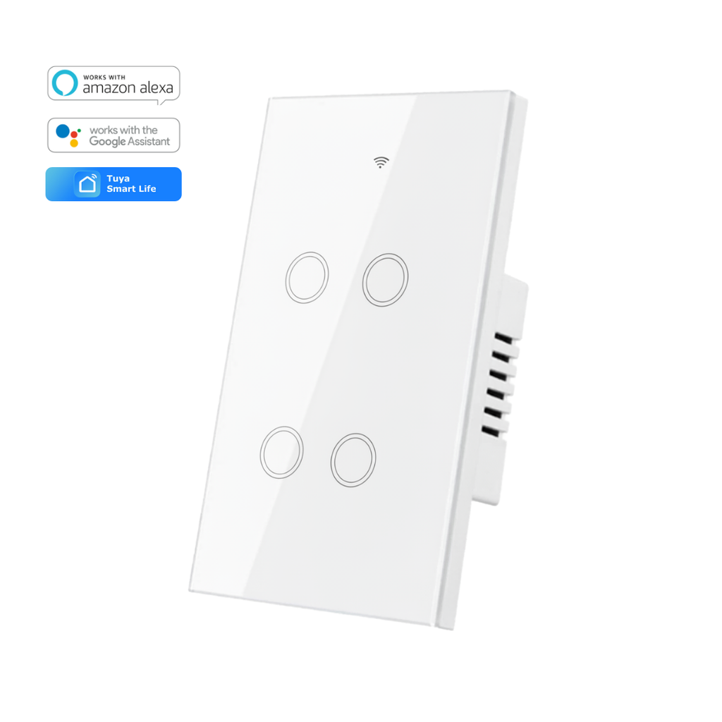 Interruptor inteligente 4 Botones Color Blanco