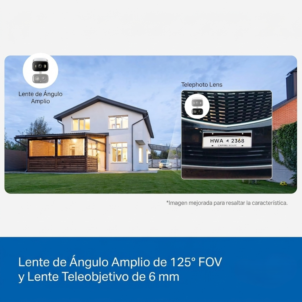 Cámara de Seguridad Dual Inteligente Tapo C246D 2K 3MP (Interior/Exterior)