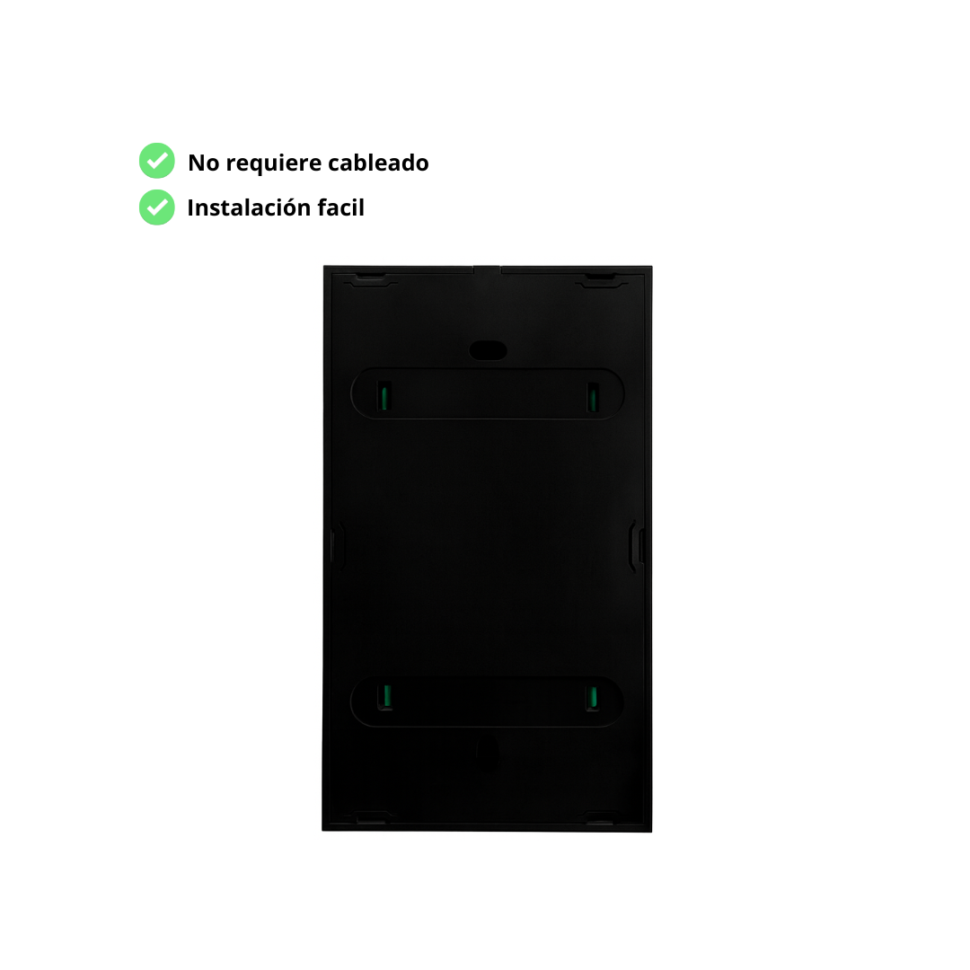 Interruptor inteligente 1 Botón Color Negro RF433 | Ideal para sistemas 3way