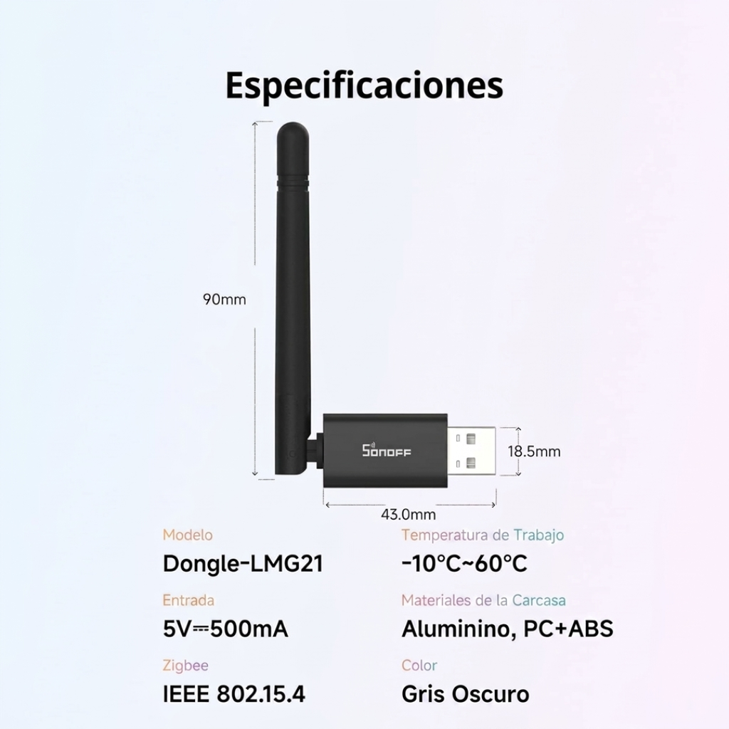 ANTENA SONOFF Zigbee 3.0 & Thread Dongle Lite (EFR32MG21)