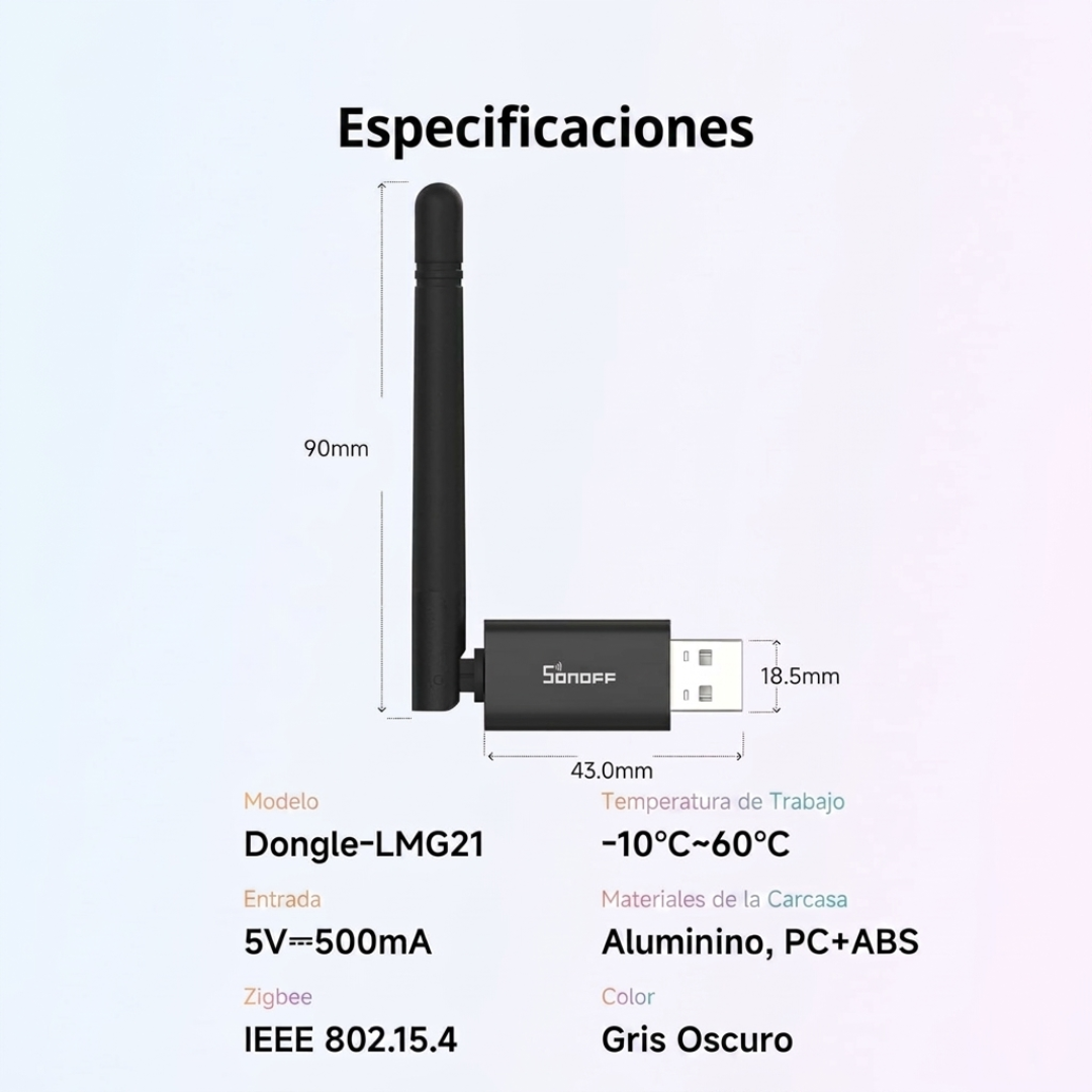 ANTENA SONOFF Zigbee 3.0 & Thread Dongle Lite (EFR32MG21)