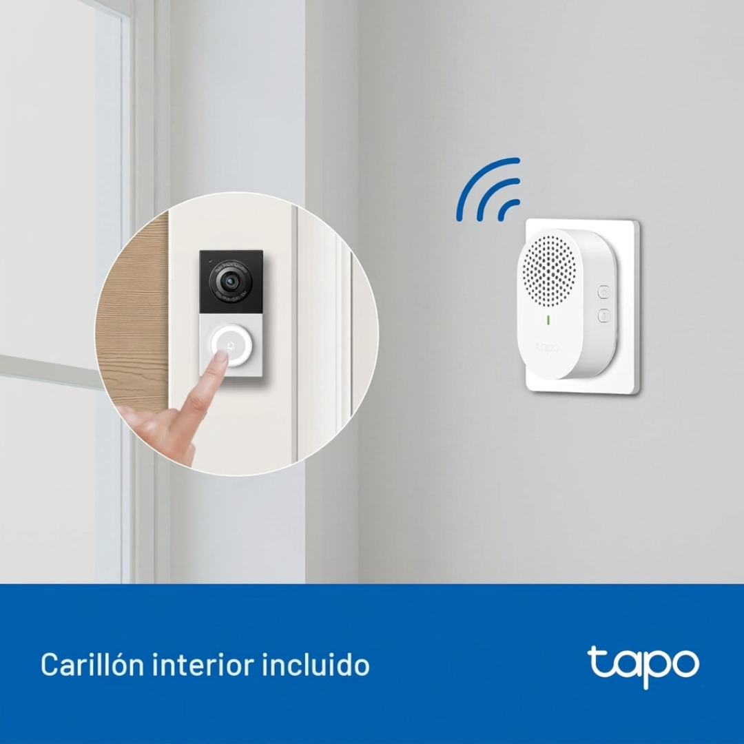 Video Timbre Inteligente Tapo D130 (2K 5MP con Cable)