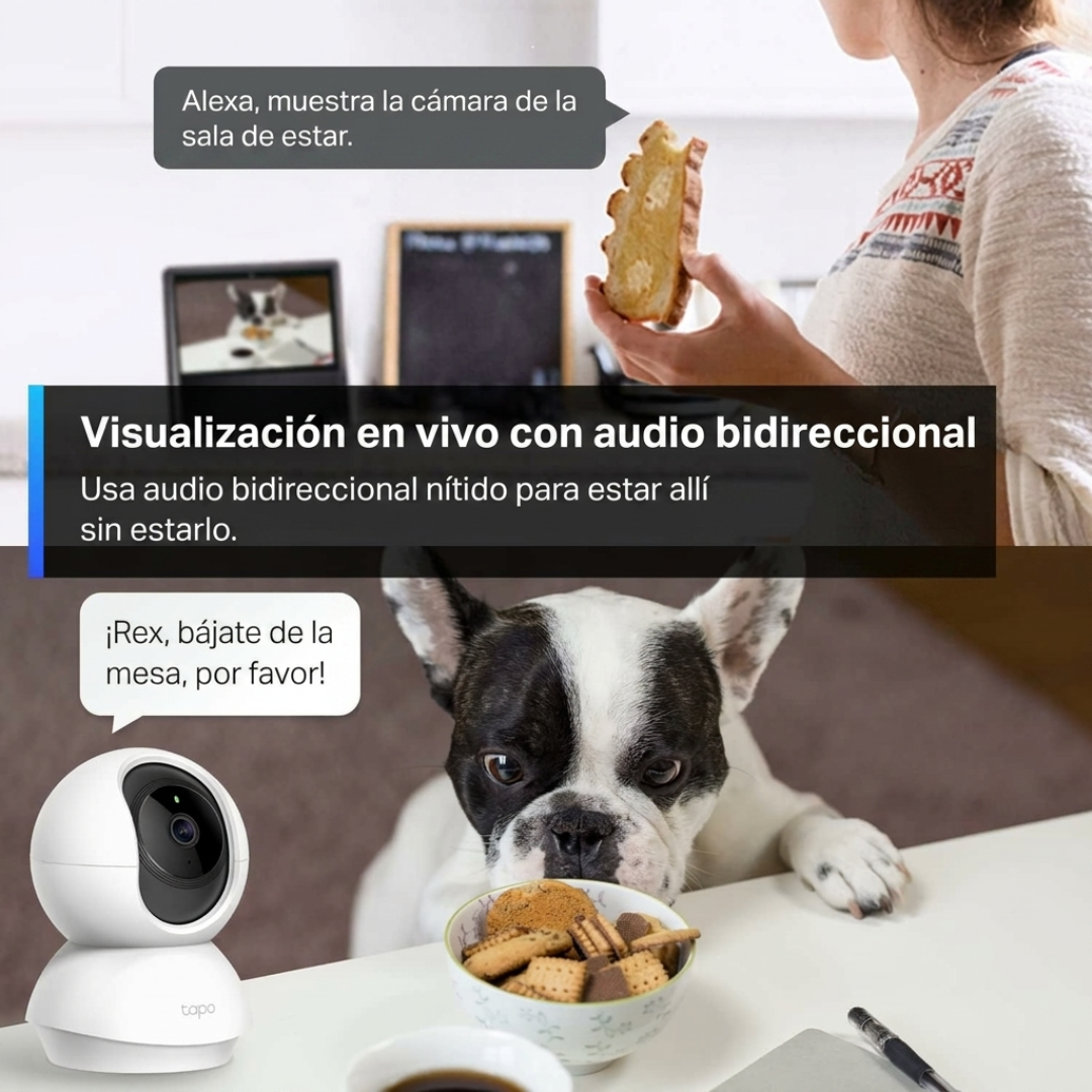 Cámara de Seguridad Interior Inteligente Tapo C210 2K Pan/Tilt