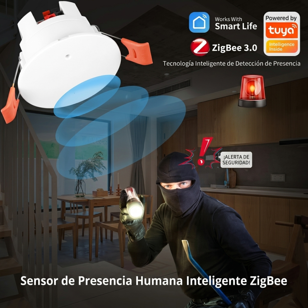 Sensor de presencia de respiración humana de techo Zigbee 3.0