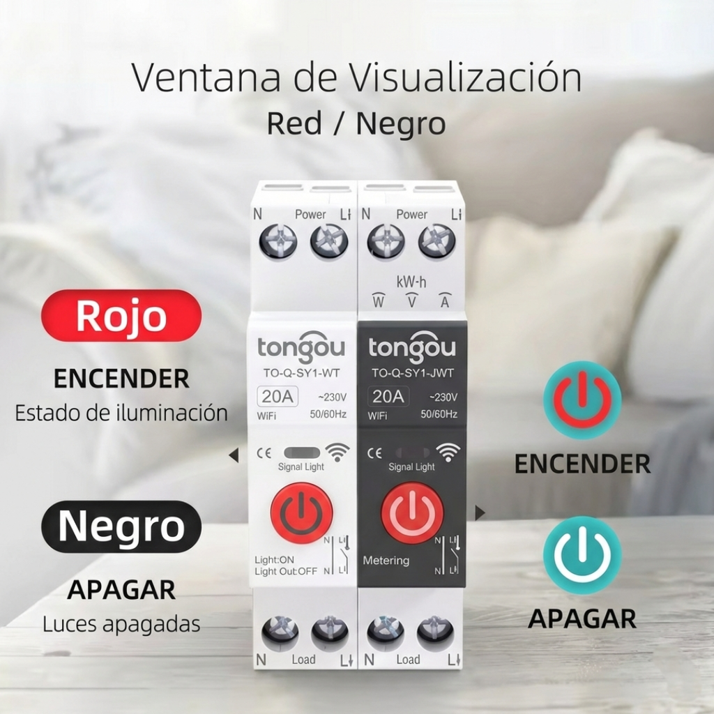 Interruptor Inteligente Wi-Fi 20A con Monitor de Energía