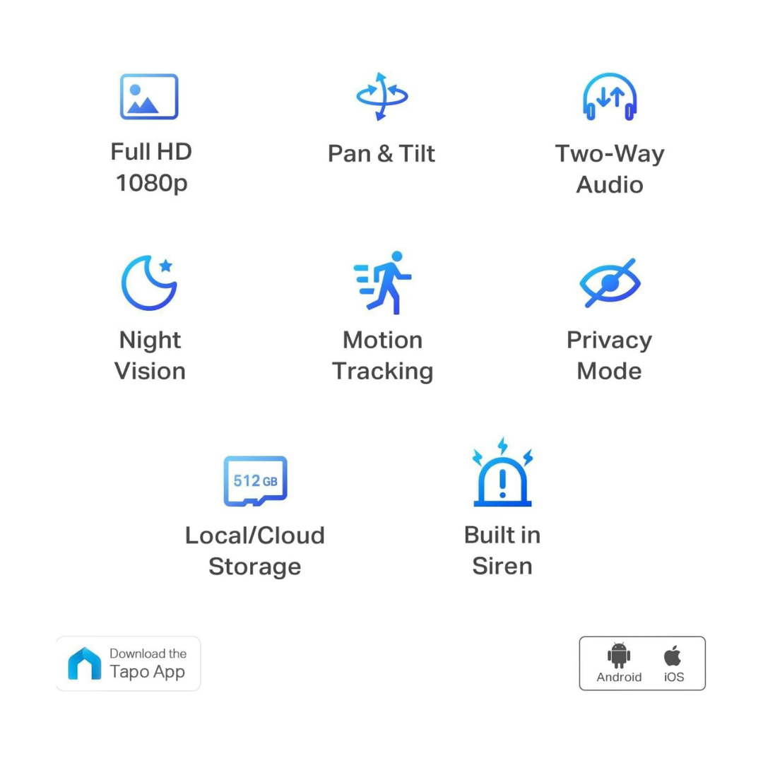 Cámara de Seguridad Tapo C200 1080P