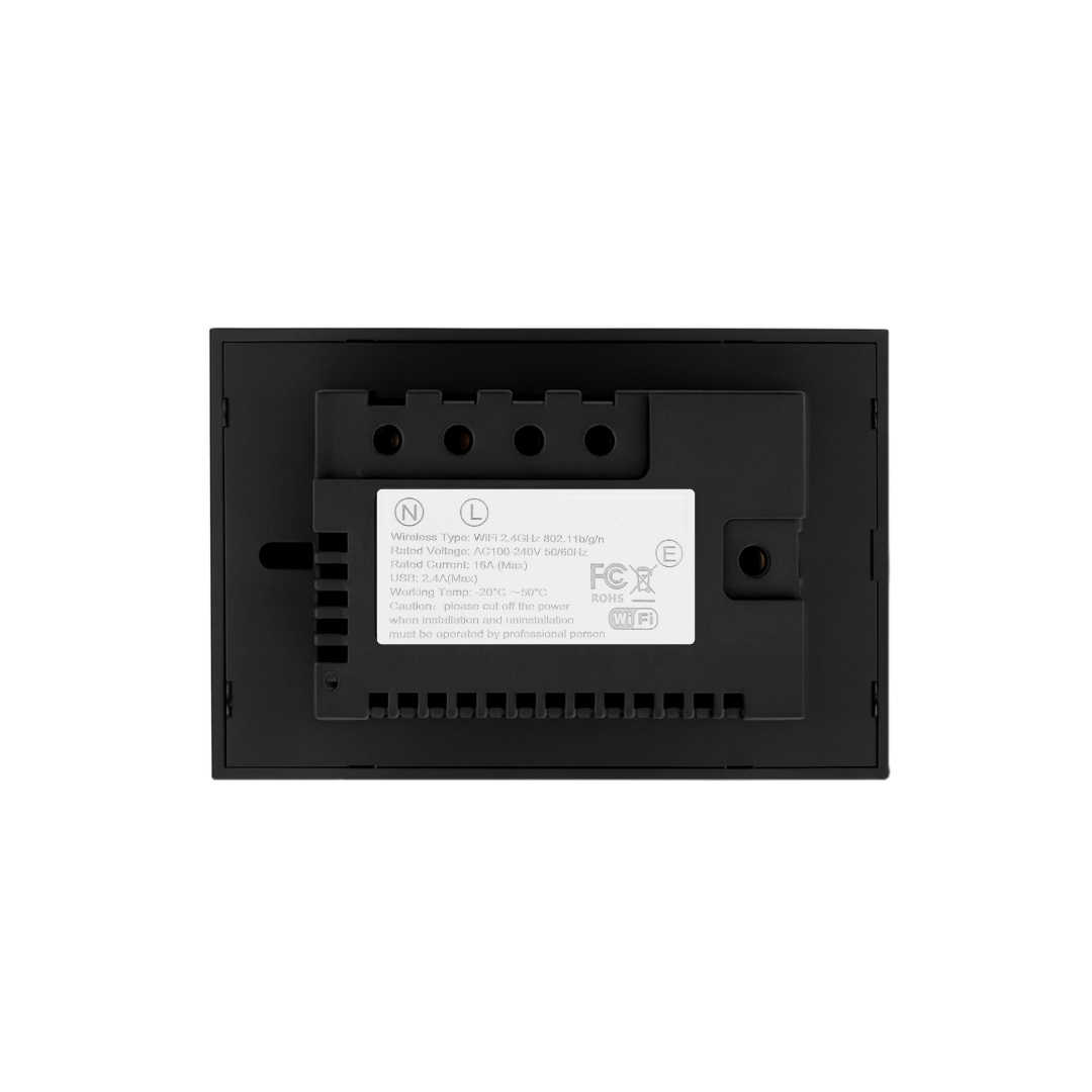 Tomacorriente Inteligente con USB y tipo C Color Negro