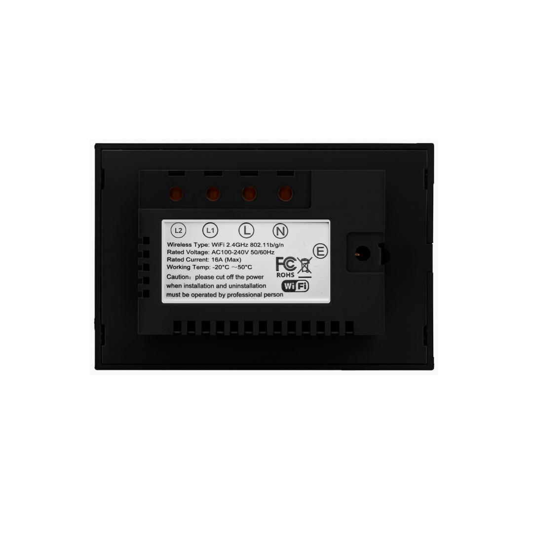 Interruptor 2 Botones + Tomacorriente Inteligente Color Negro