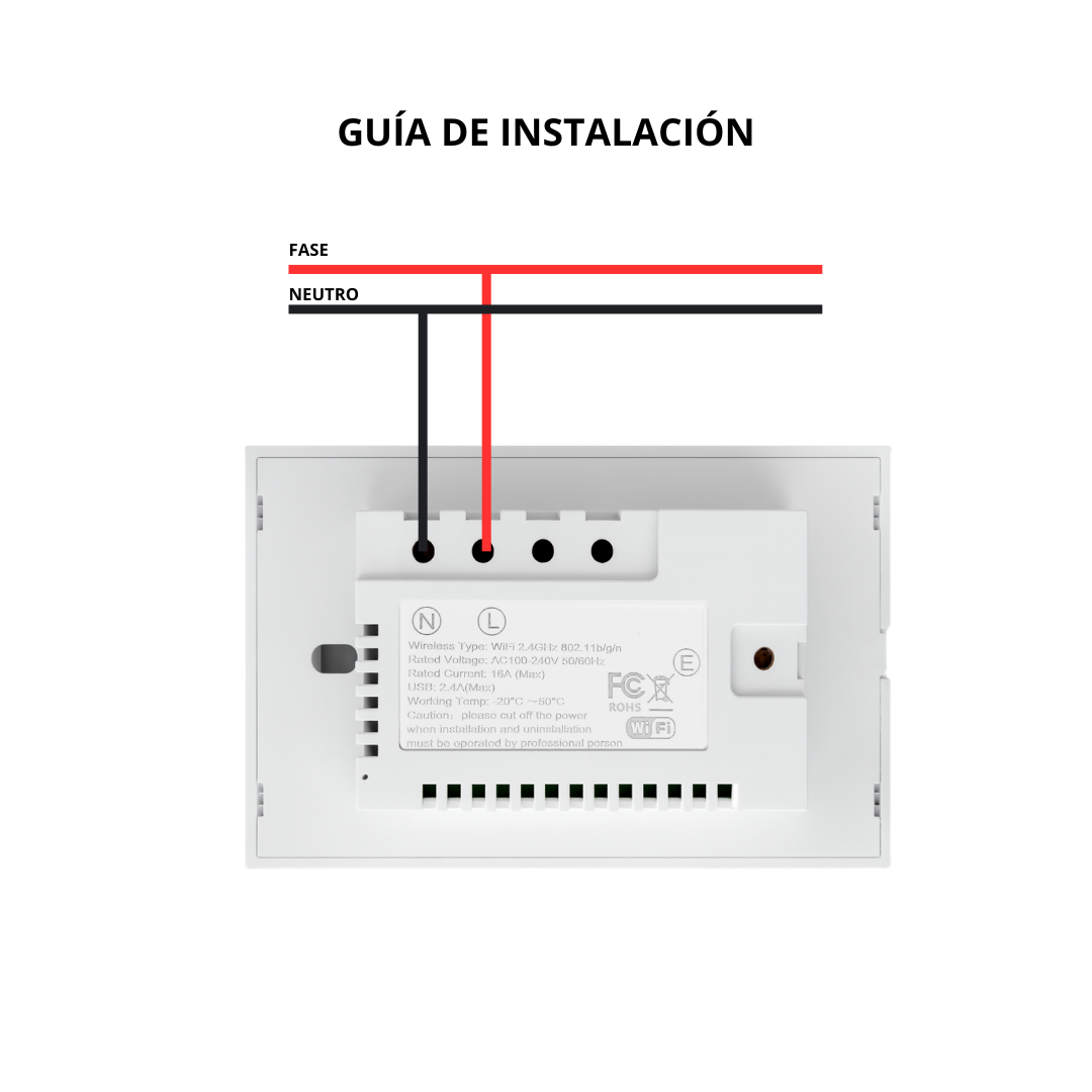 Tomacorriente Inteligente con USB y tipo C Color Blanco