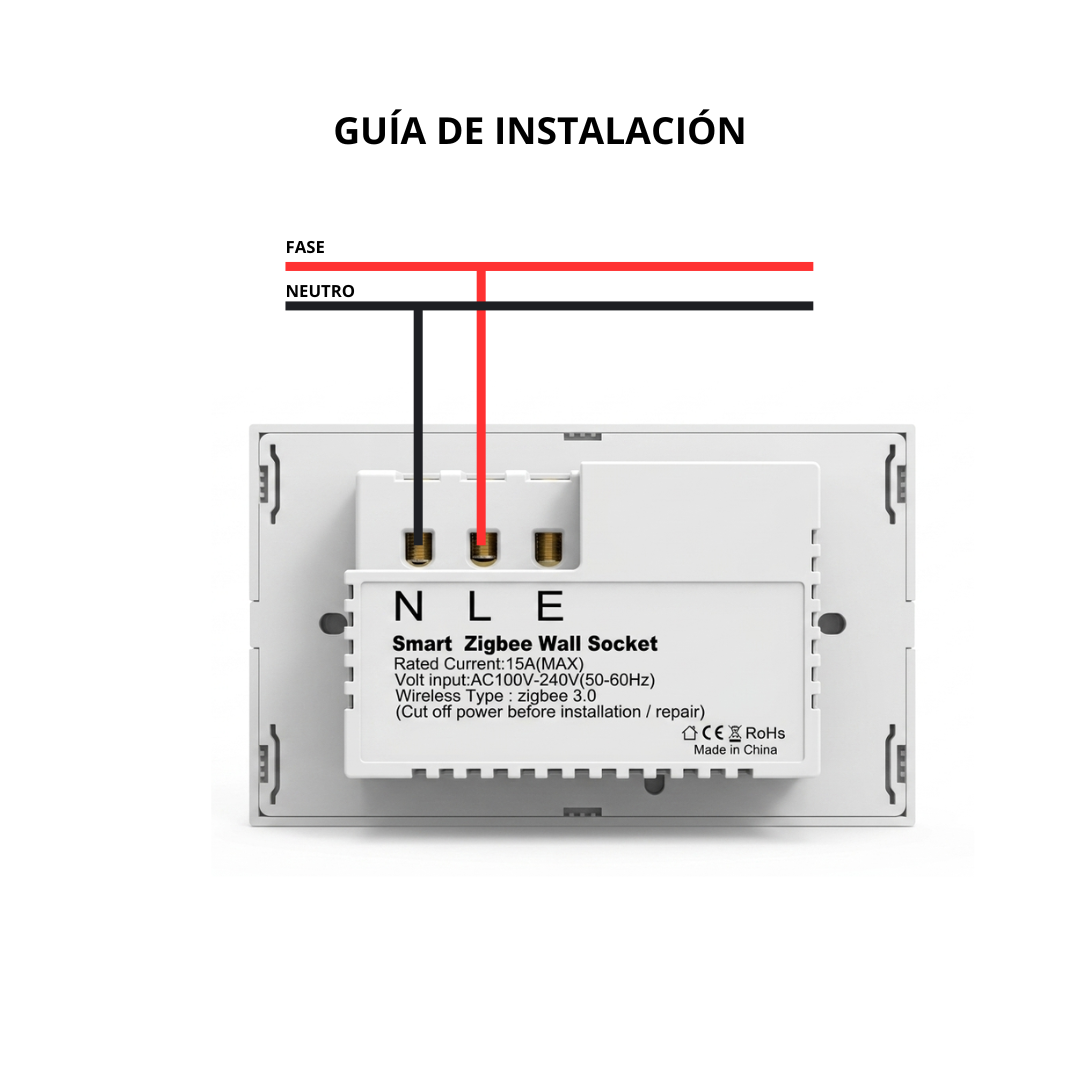 Tomacorriente Doble Inteligente Zigbee 3.0