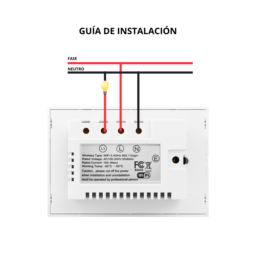 Interruptor 1 Botón + Tomacorriente Inteligente Color Blanco