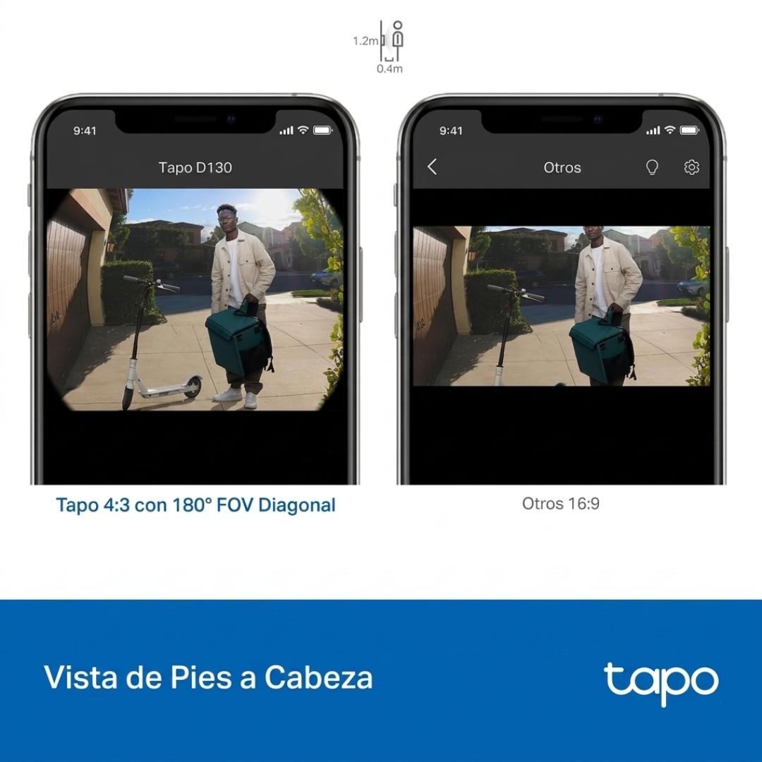 Video Timbre Inteligente Tapo D130 (2K 5MP con Cable)