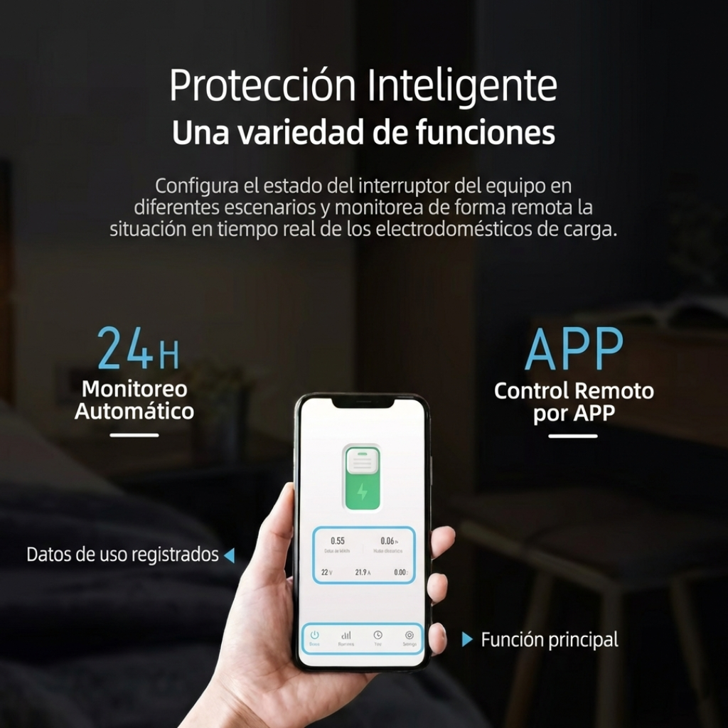 Interruptor Inteligente Wi-Fi 20A con Monitor de Energía