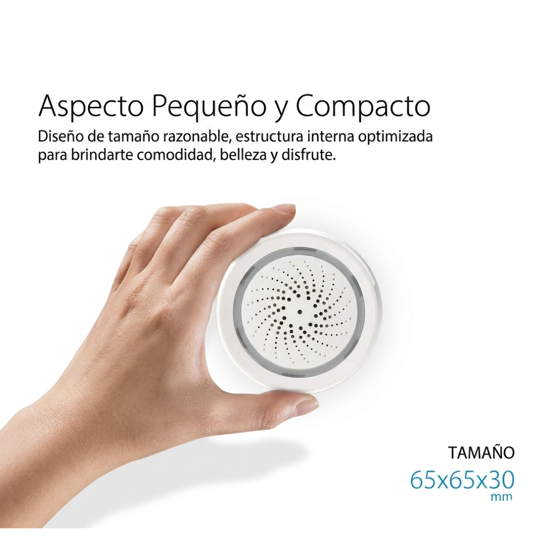 Sirena Inteligente Wi-Fi (100-120dB con Respaldo de Batería)