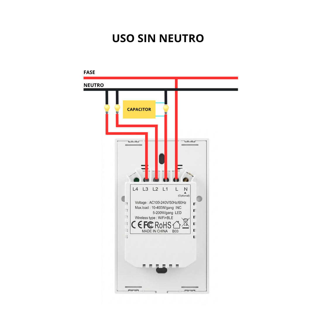 Interruptor inteligente WIFI 3 Botones Color Gris