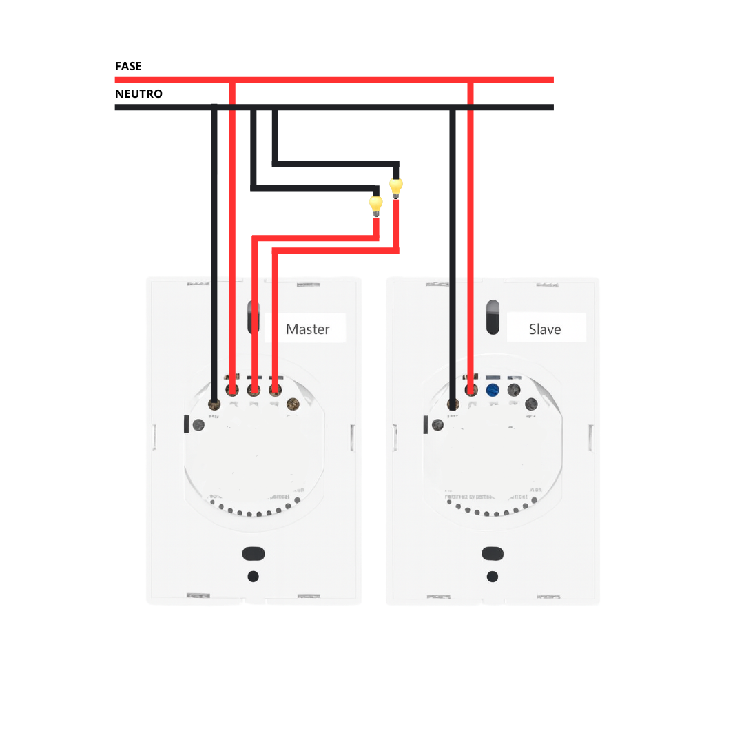 Interruptor 2 Botones Two-Way Color Blanco