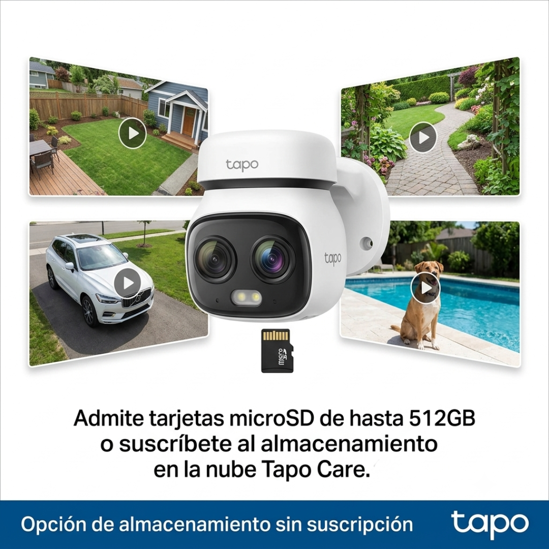 Cámara de Seguridad Dual Inteligente Tapo C246D 2K 3MP (Interior/Exterior)