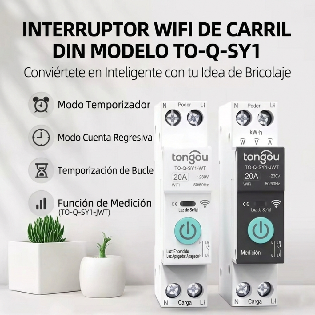 Interruptor Inteligente Wi-Fi 20A con Monitor de Energía