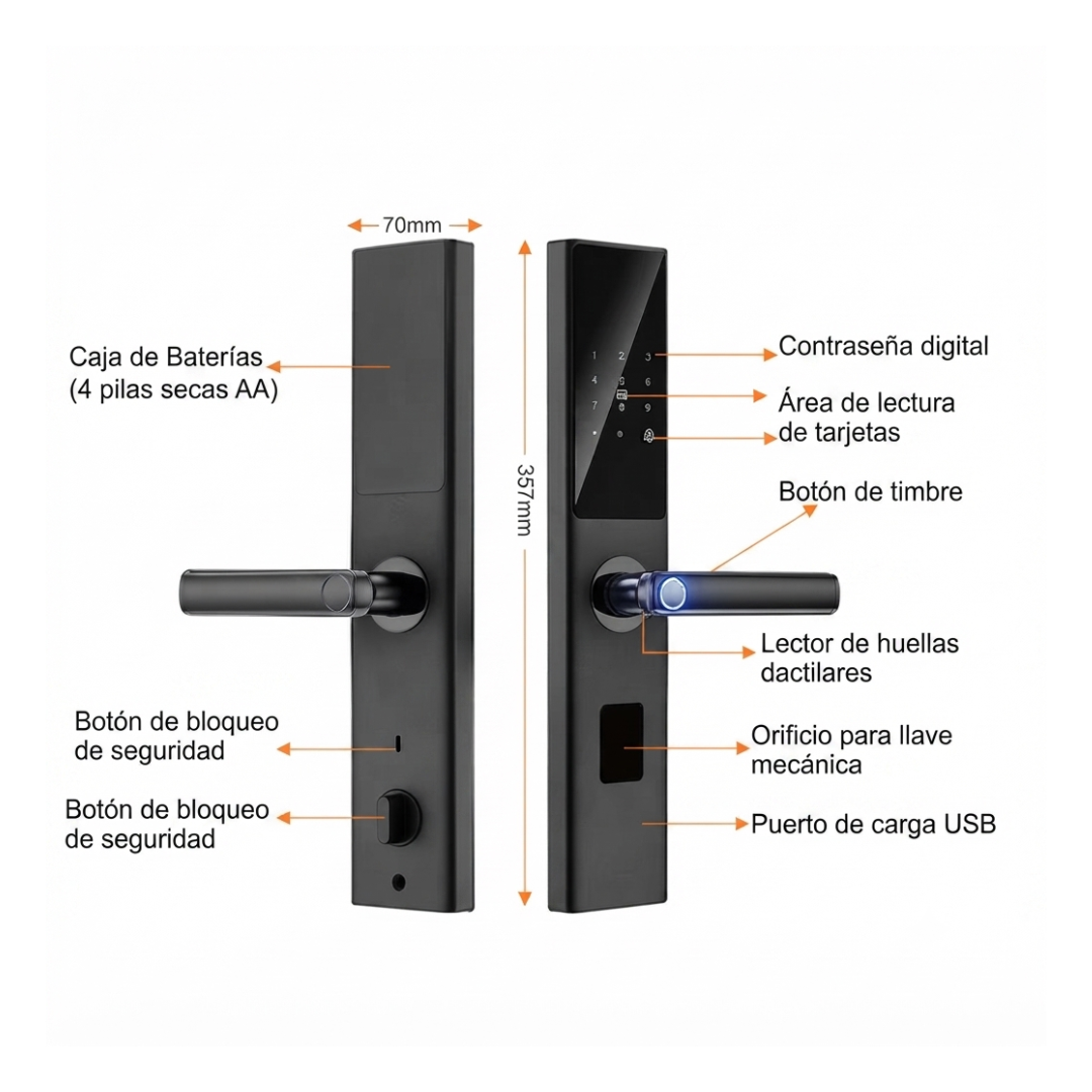 Cerradura inteligente ZEFIR Para Interiores (Versión Zigbee 3.0)