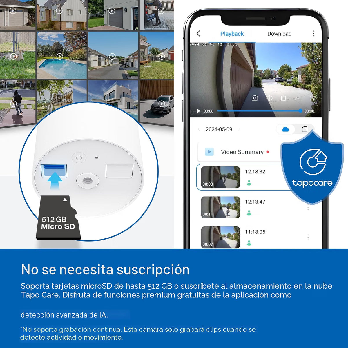Kit de Cámara de Seguridad Solar Inalámbrica Tapo C402 KIT (Interior/Exterior)